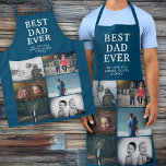 Delantal Azul Mejor Papá Personalizado 6 Collage de fotos<br><div class="desc">Azul Mejor Papá Personalizado 6 Collage de fotos Apron. 6 fotos y el mejor papá en tipografía blanca moderna con fondo azul petrol. Personaliza el delantal con tus fotos. Un gran regalo y un dulce sake para un padre o abuelo en el Día del Padre,  cumpleaños o Navidades.</div>