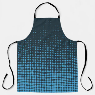 Delantal Azul, moderno, retro, fresco, moderno patrón de pu