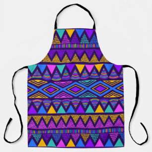 Delantal Azul neón: Patrón Navajo tribal