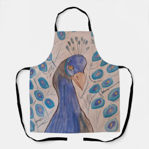 Delantal Azul pavo real