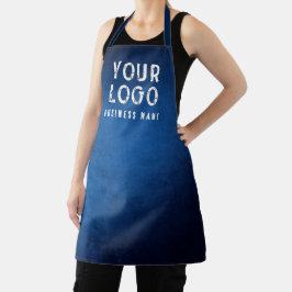 Delantal Azul Personalizado con Logotipo y Nombre 