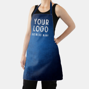 Delantal Azul Personalizado con Logotipo y Nombre 