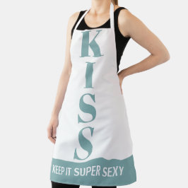 Delantal azul y blanco brumoso Mantener el KISS super sexy