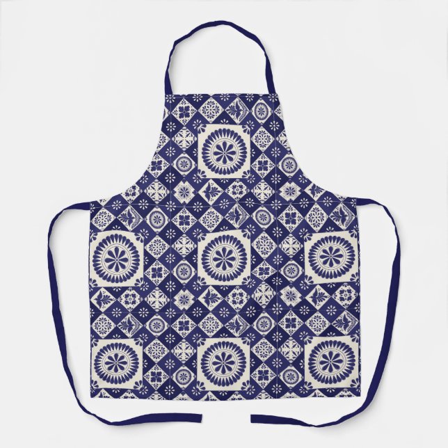 Delantal Azulejo de Talavera azul (Anverso)