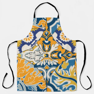 Delantal Azulejos Tiles Patchwork Vintage Wallpaper