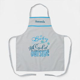 Delantal Baby It's Cold Outside Winter Vibes Christmas Gift