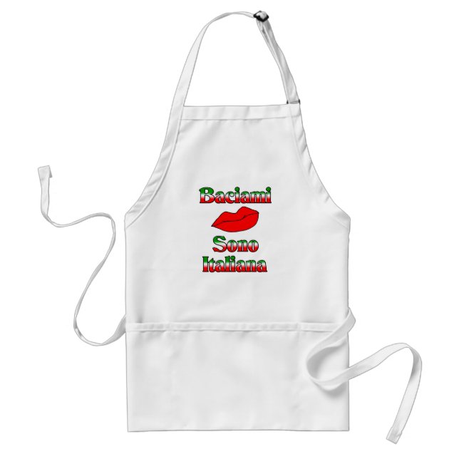 Delantal Baciami Sono Italiana (béseme que soy italiano) (Frente)