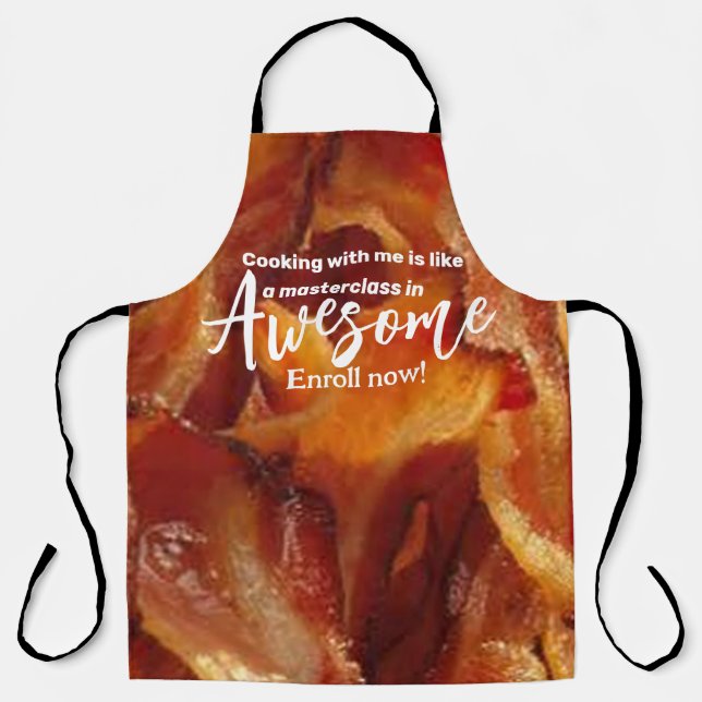 Delantal Bacon Apron - Regalo de presupuesto de clase maest (Anverso)