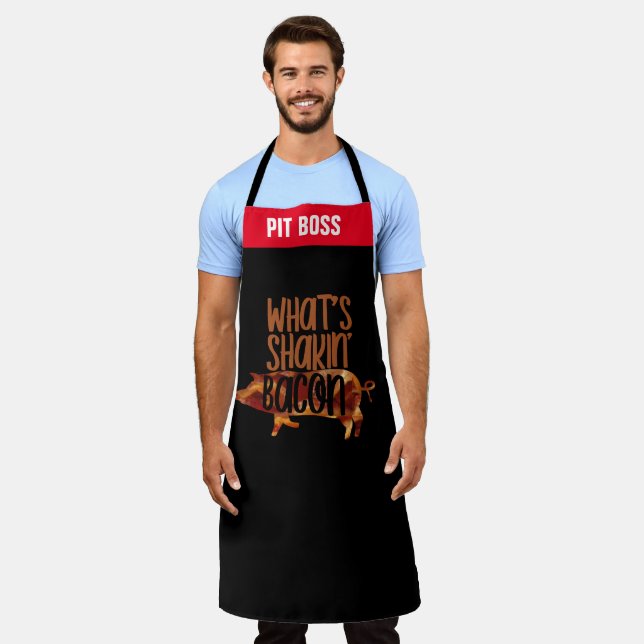 Delantal Bacon Lover Funny Grill Chef Apron BBQ Porcino Amo (Gastado)