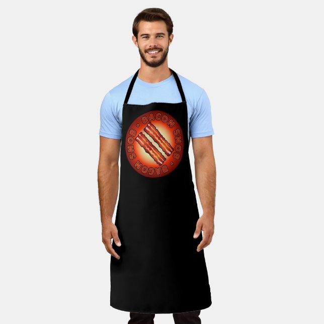 Delantal Bacon Snob Business Apron negro (Gastado)