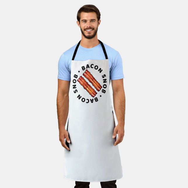 Delantal Bacon Snob Business Apron white (Gastado)