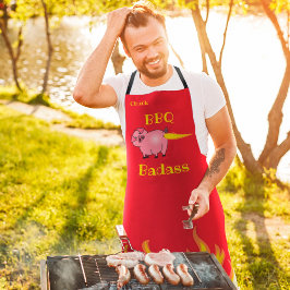 Delantal Badass de paro de cerdos flamantemente