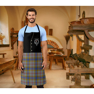 Delantal Badge Balfour Clan y Tartan Kilt