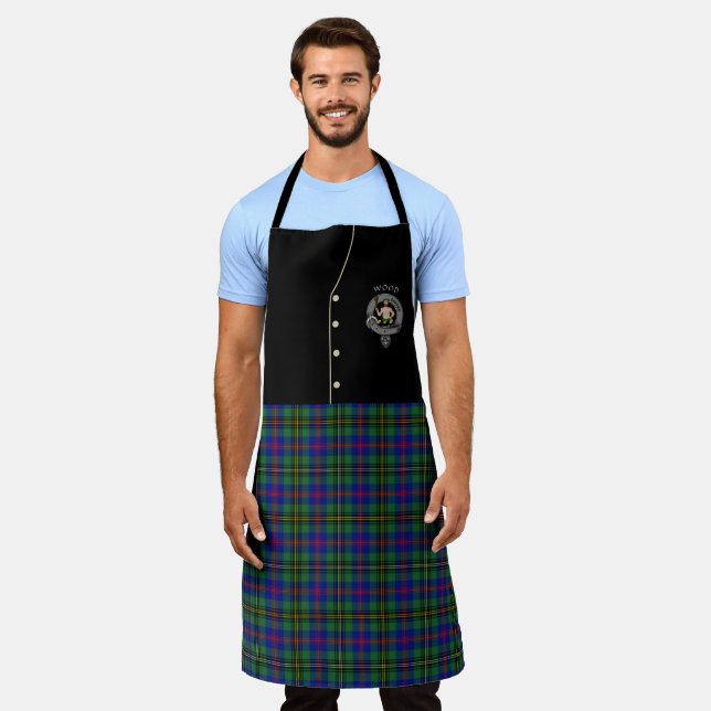 Delantal Badge de clan de madera y Tartan Kilt Apron (Gastado)