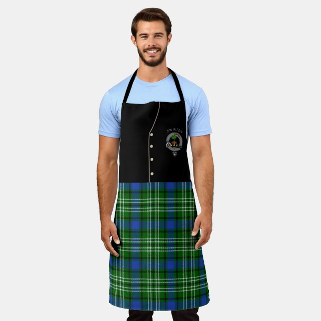 Delantal Badge de los Clan Swinton y Tartan Kilt Apron (Gastado)