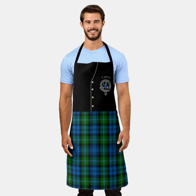 Delantal Badge Lyon Clan y Tartan Kilt Apron (Gastado)