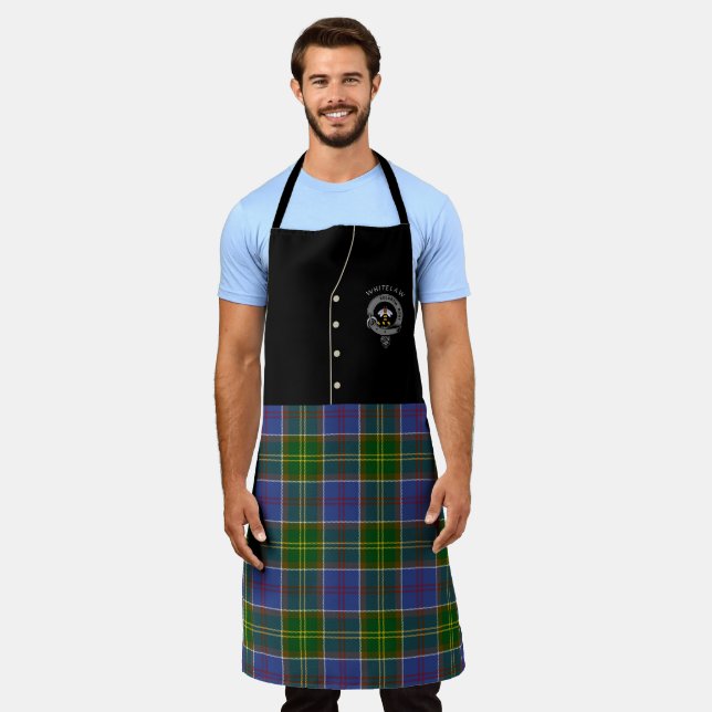 Delantal Badge Whitelaw Clan y Tartan Kilt Apron (Gastado)