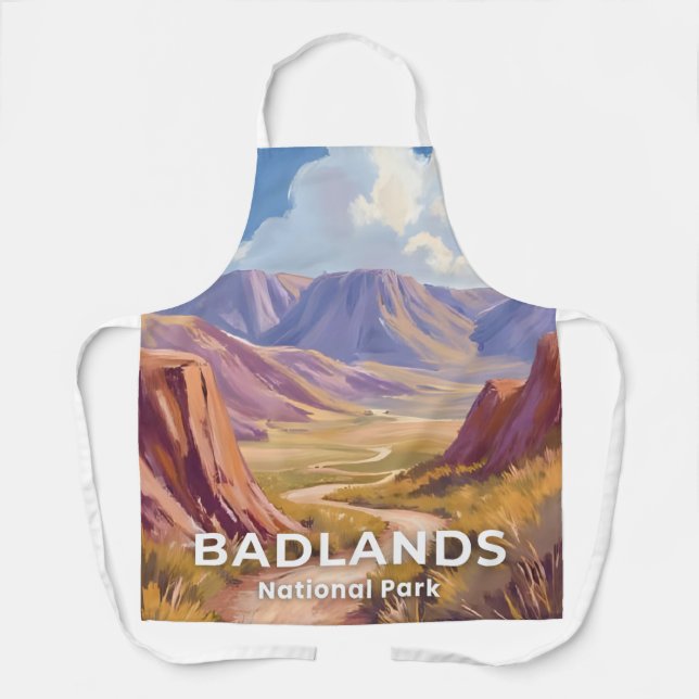 Delantal Badlands National Park South Dakota Travel Art (Anverso)