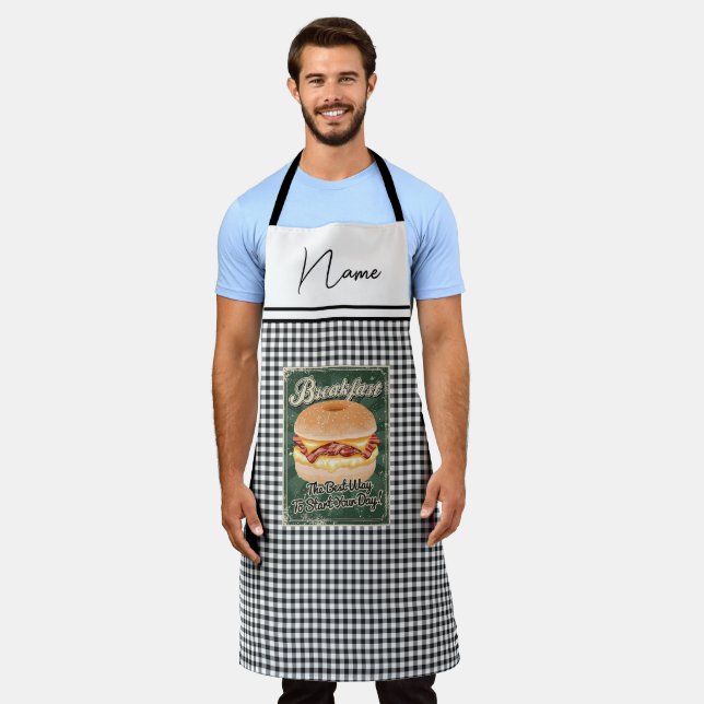 Delantal Bagel Breakfast Retro (Gastado)
