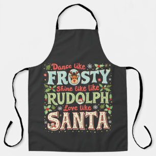 Delantal Baila como Frosty Brilla como Rudolph Ama