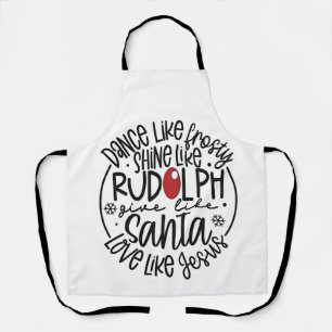 Delantal Baila como Frosty Brilla como Rudolph Navidad