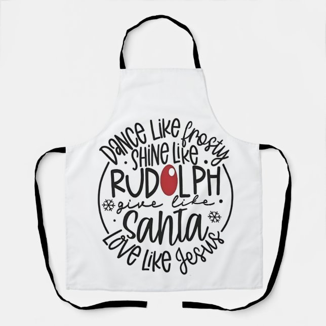 Delantal Baila como Frosty Brilla como Rudolph Navidad (Anverso)