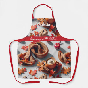 Delantal "Bailar en la cocina" - Acogedor otoño