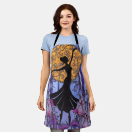 Delantal Bailarina Caprichosa Silueta Art Nouveau Luna Pa