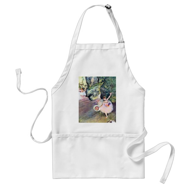 Delantal Bailarina con un ramo de flores de Edgar Degas (Frente)