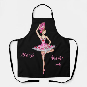 Delantal Bailarina de ballet ballet baleada con abanico de