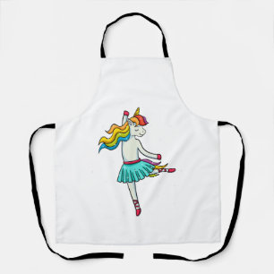 Delantal Bailarina Unicornio Bailando Bailarina Tutú Vestid