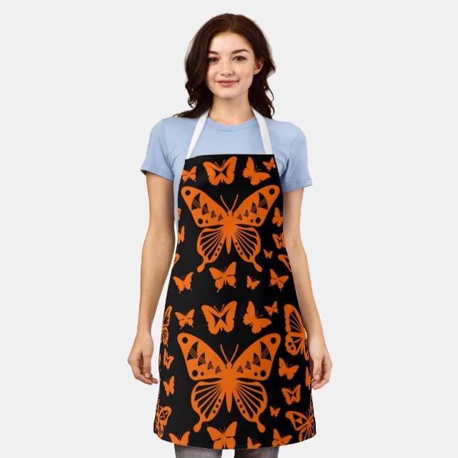 Delantal Baile mariposa en Naranja (Gastado)