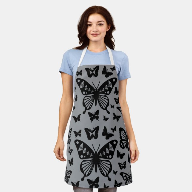 Delantal Baile mariposa en negro (Gastado)