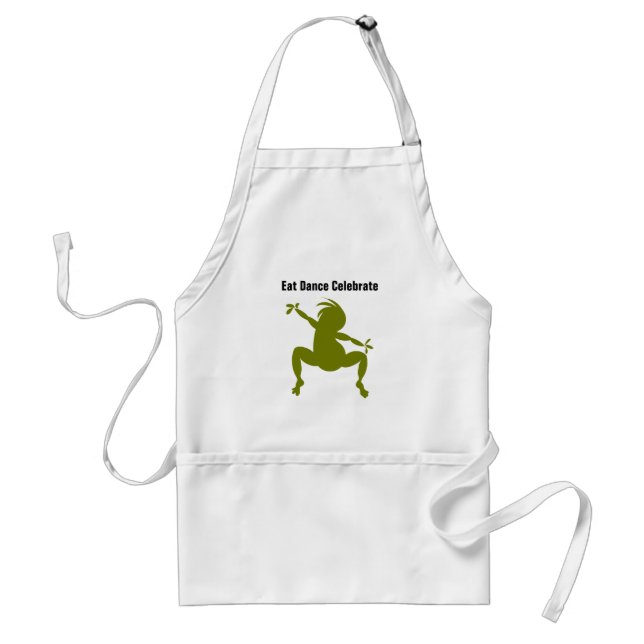 Delantal Baile verde Kokopelli (Frente)