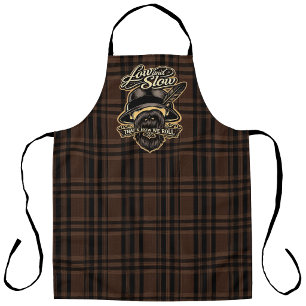 Delantal Bajo y lento Estilo Lowrider Estampado de franela