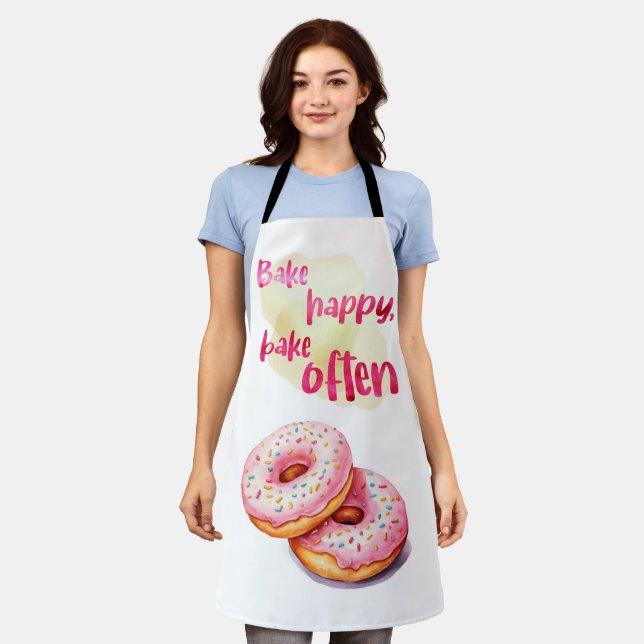 Delantal Bake Happy Bake A menudo (Gastado)