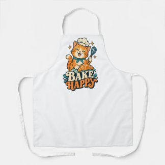 Delantal Bake Happy Cat Chef Kitchen Apron