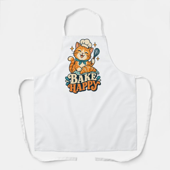 Delantal Bake Happy Cat Chef Kitchen Apron (Anverso)