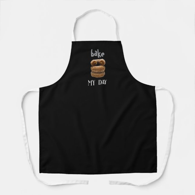 Delantal Bake My Day Black Apron (Anverso)