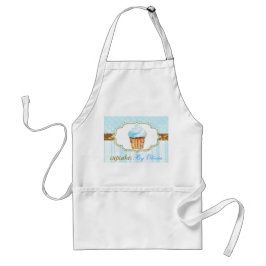 Delantal Bakery Cupcake Logo in Soft Blue