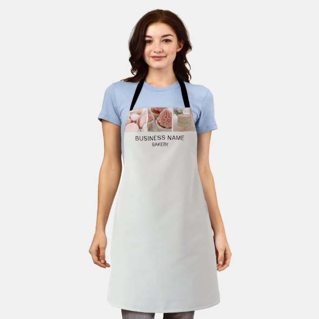 Delantal Bakery Pastry Chef Personalizado Photo Business (Gastado)