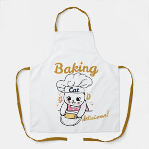 Delantal Baking Cat-DELICIOSO Diseño bueno - Cuto de gato