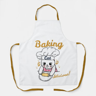 Delantal Baking Cat-DELICIOSO Diseño bueno - Cuto de gato
