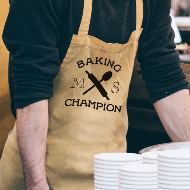 Delantal Baking Champion Monogrammed Bakers Apron (Subido por el creador)