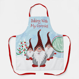 Delantal Baking lindo con mis Navidades de Gnomies Gnome Xm