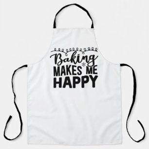 Delantal Baking Me Hace Feliz