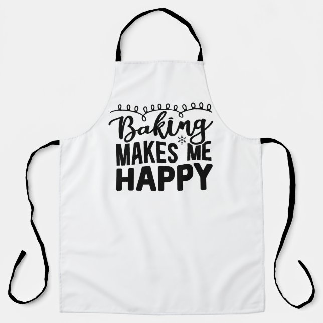 Delantal Baking Me Hace Feliz (Anverso)