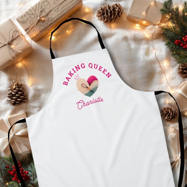 Delantal Baking Queen - Heart - Custom (Baking Queen - Heart - Custom Apron)