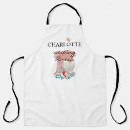 Delantal Baking Queen! Küchenmaschine & Blumen