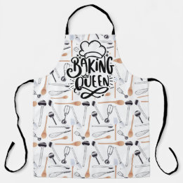 Delantal Baking Queen Over Print Apron
